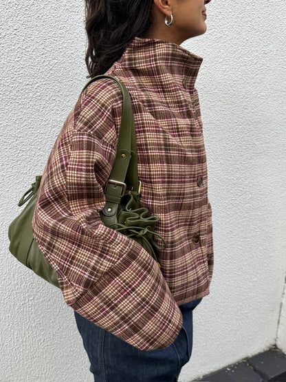 ELIANA | Kurze karierte Jacke