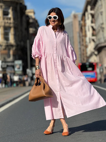 PHOEBE | Midi-Kleid mit Voluminösen Ärmeln