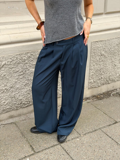 RILEY | Hochtaillierte Hosen mit weitem Bein