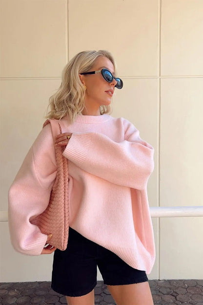 JOAN - Oversized Pinker Pullover