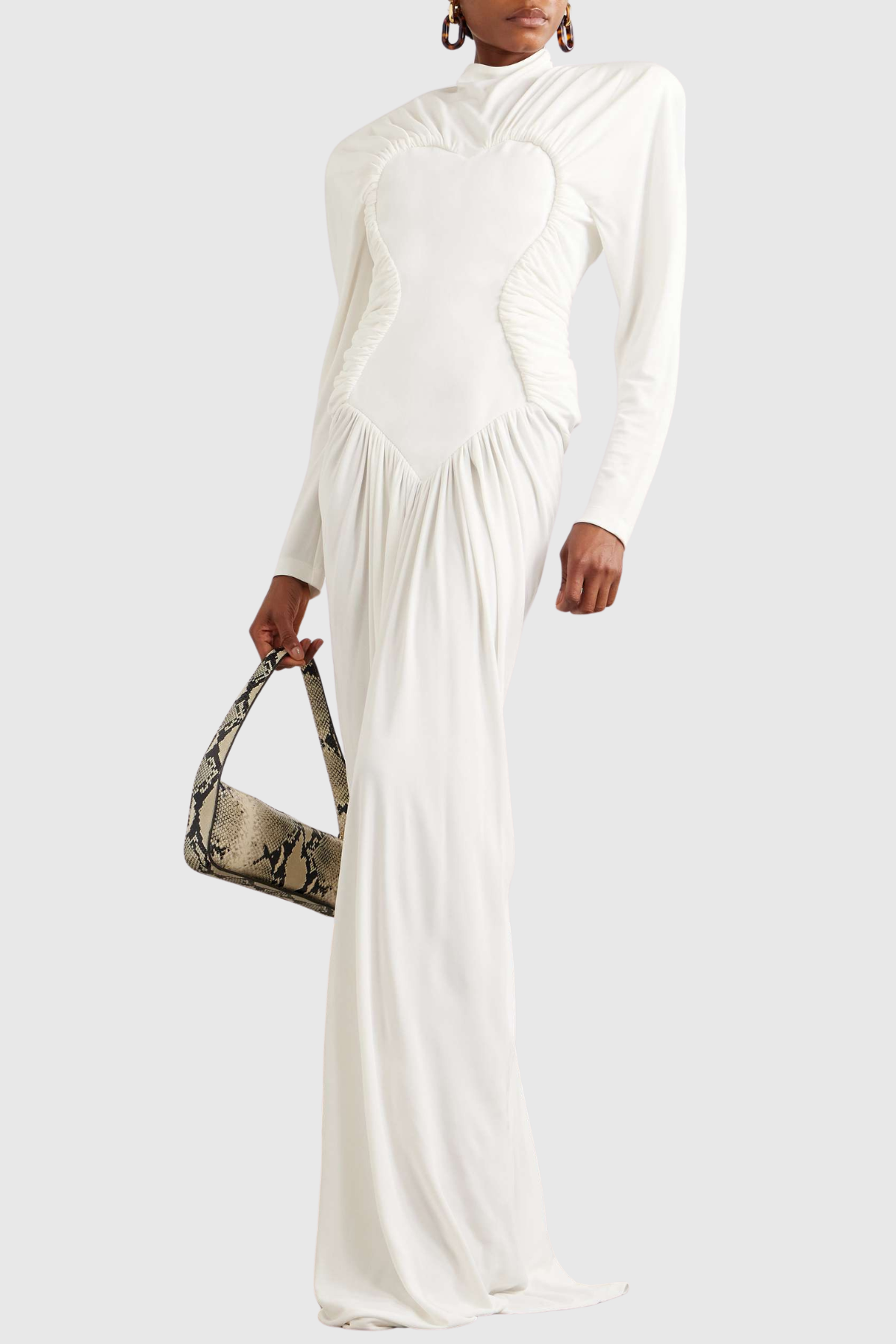 GABRIELLA | Maxikleid mit Stehkragen und Herzausschnitt