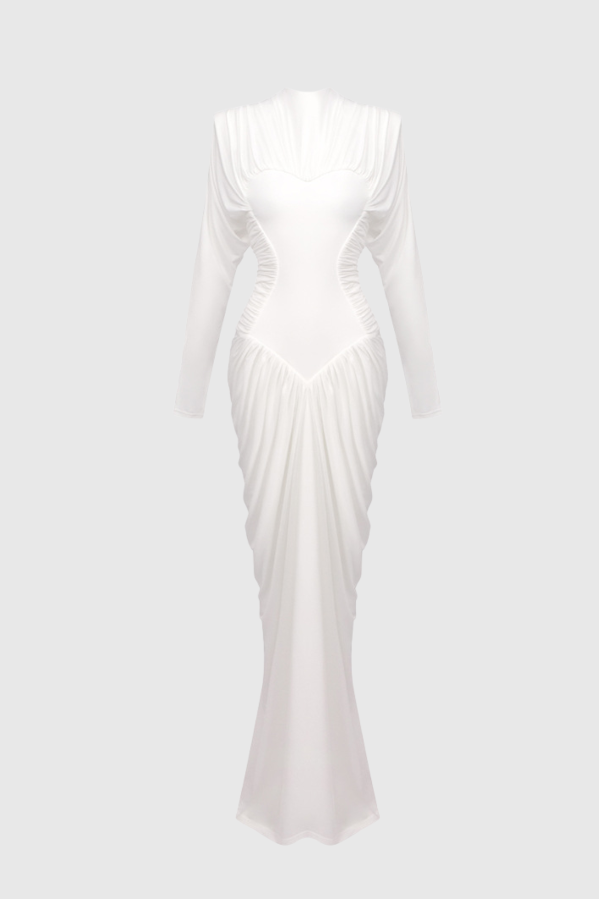 GABRIELLA | Maxikleid mit Stehkragen und Herzausschnitt