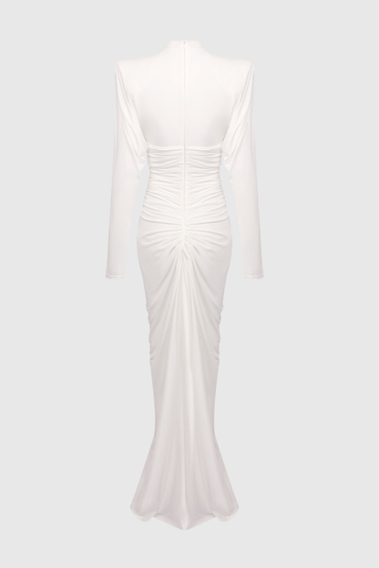 GABRIELLA | Maxikleid mit Stehkragen und Herzausschnitt