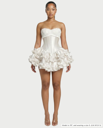 HAZEL | Trägerloses Korsett-Minikleid