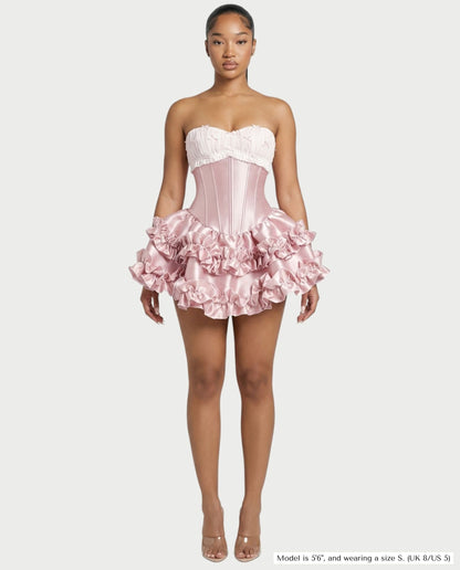 HAZEL | Trägerloses Korsett-Minikleid
