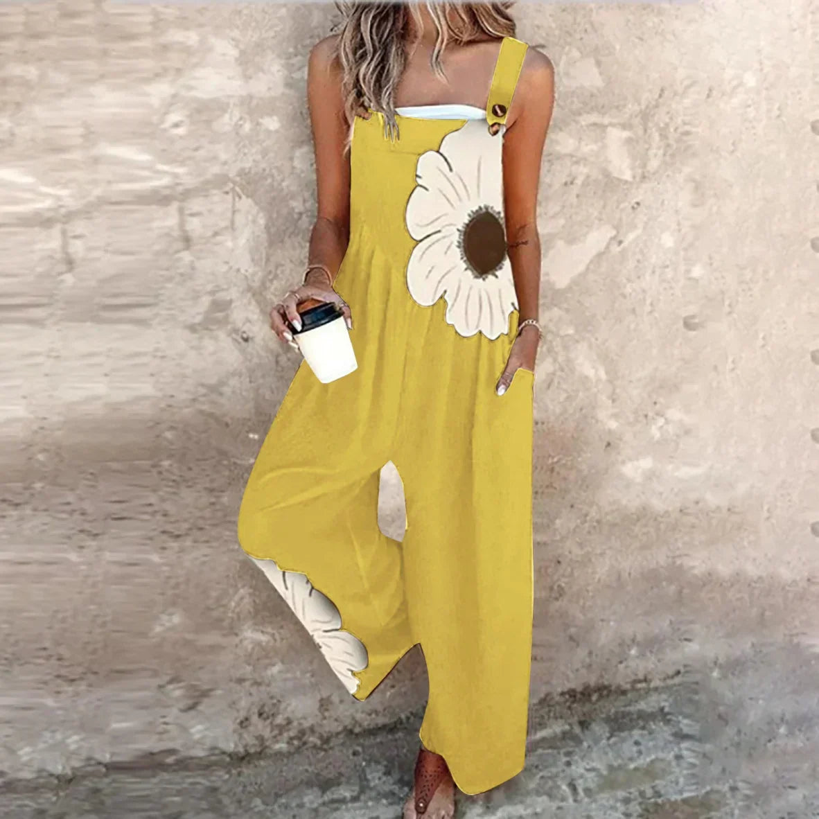 NOELLE | Bequeme bedruckte Latzhose