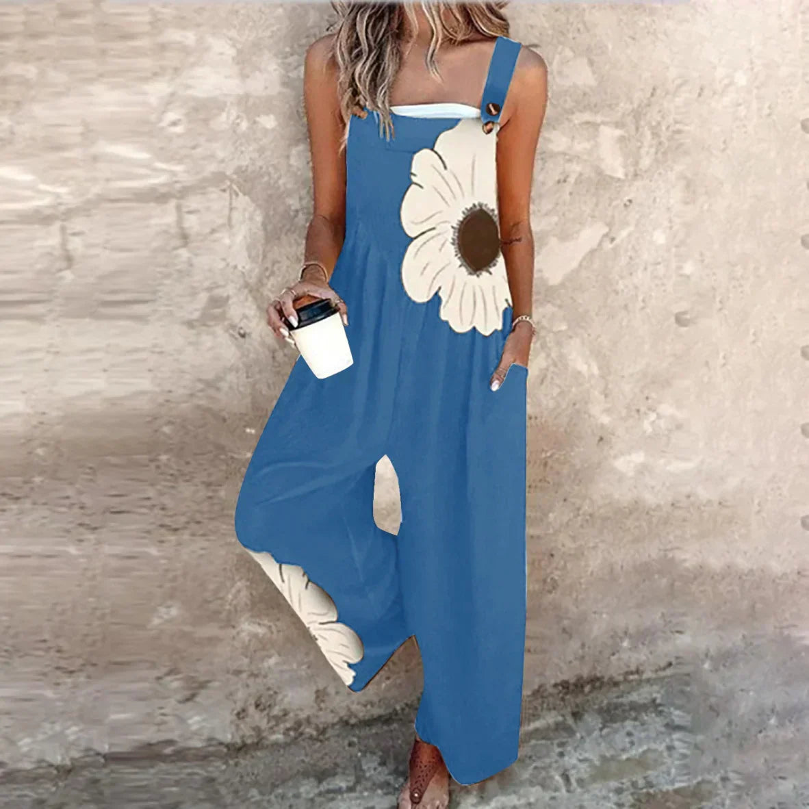 NOELLE | Bequeme bedruckte Latzhose