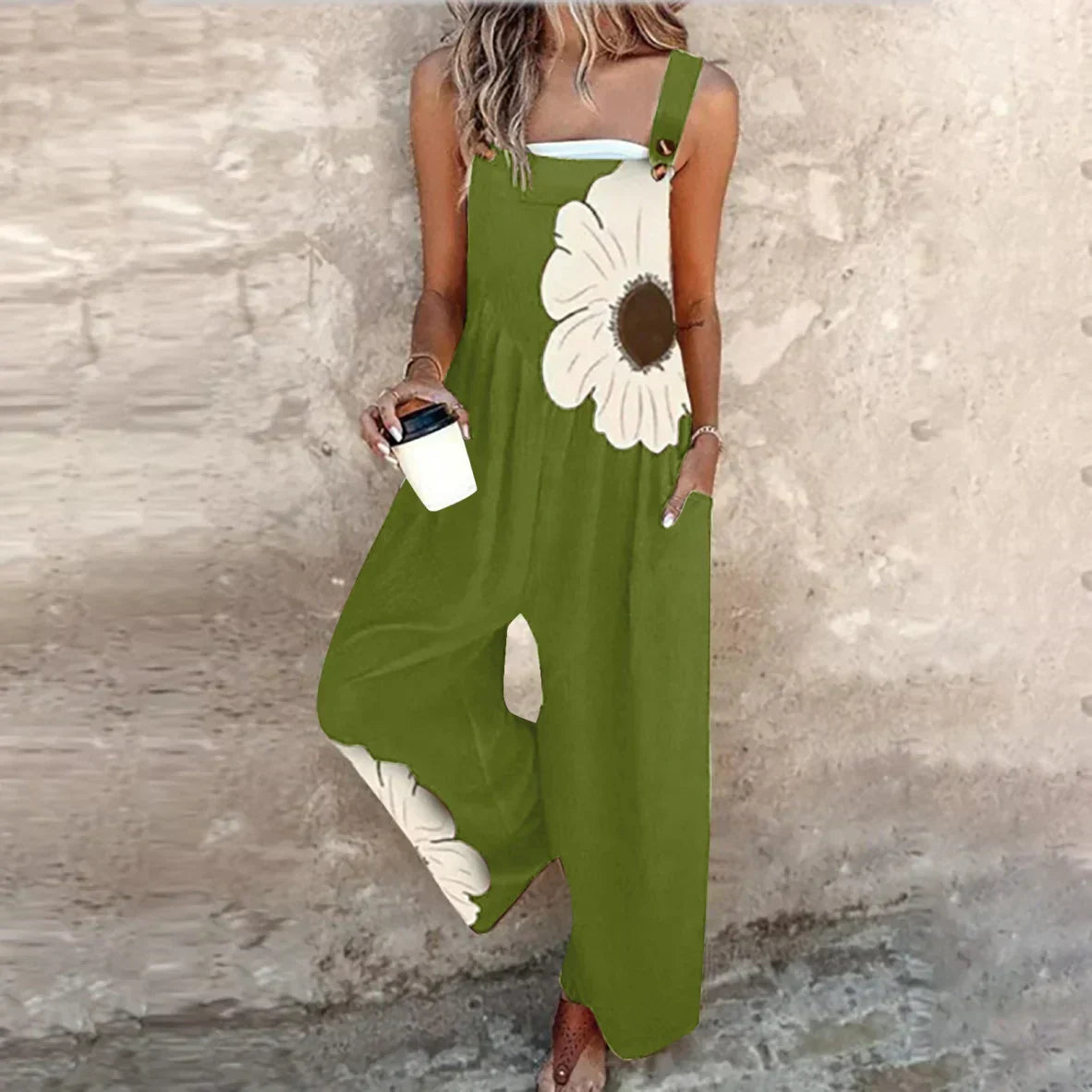 NOELLE | Bequeme bedruckte Latzhose