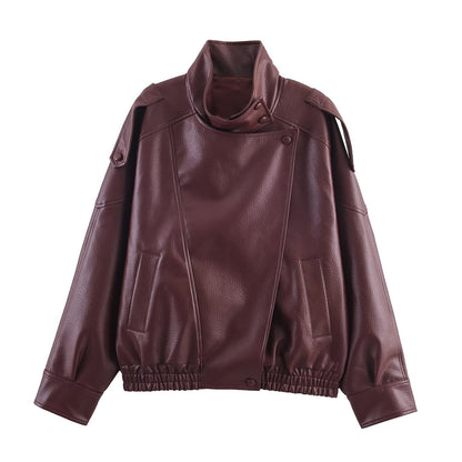 LAUREN | Oversized Kunstlederjacke