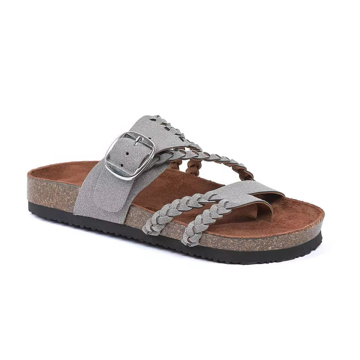 HANNE | Flache Sandalen mit Geflochtenen Riemen