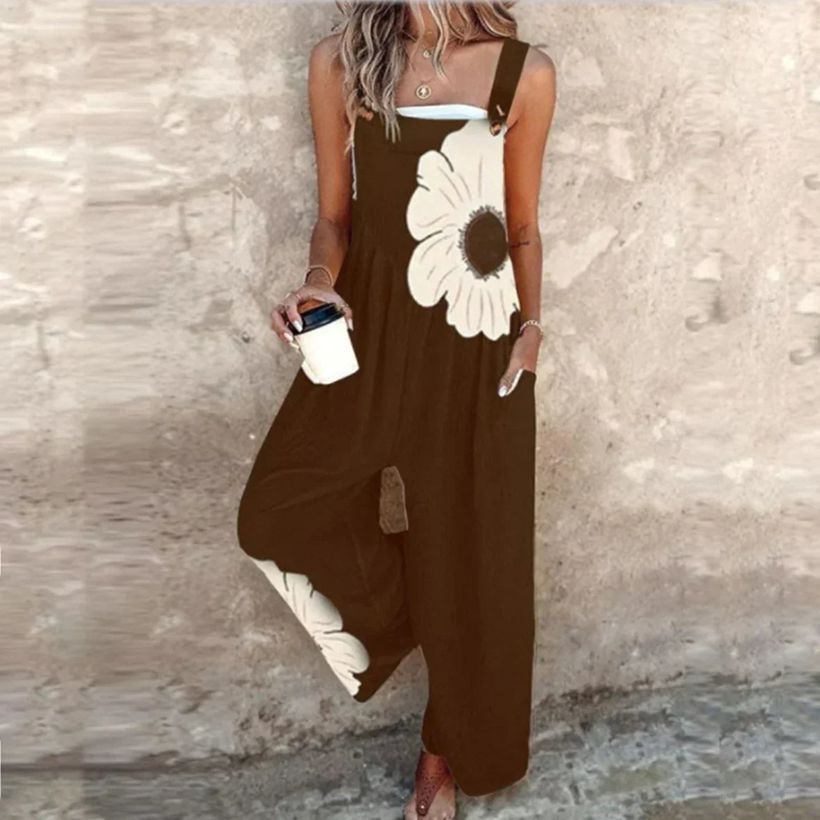 NOELLE | Bequeme bedruckte Latzhose
