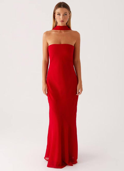 CHARLOTTE | Chiffon-Maxikleid