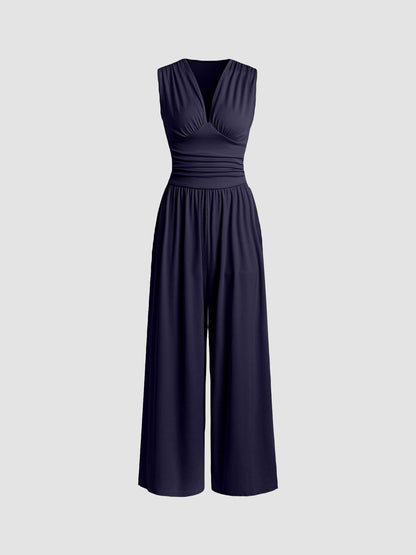 CHELSEA | Ärmelloser Wide-Leg-Jumpsuit