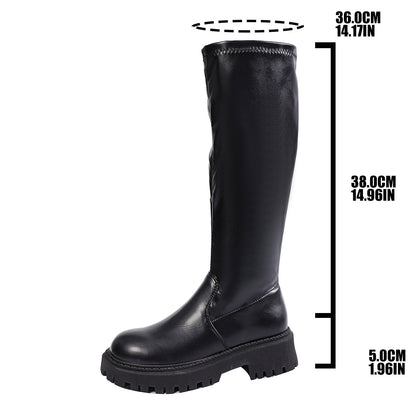 MASIE | Schwarze kniehohe Stiefel