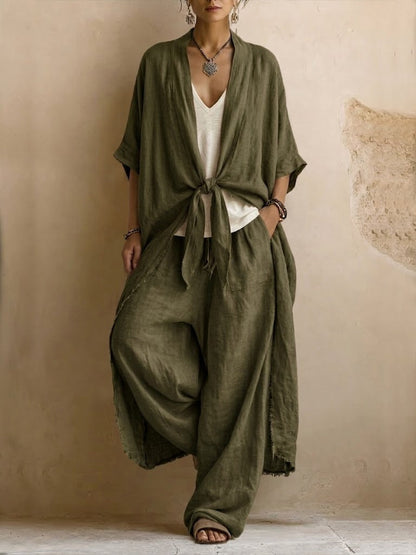 ZELDA | Oversized-Kimono-Set mit weiter Hose