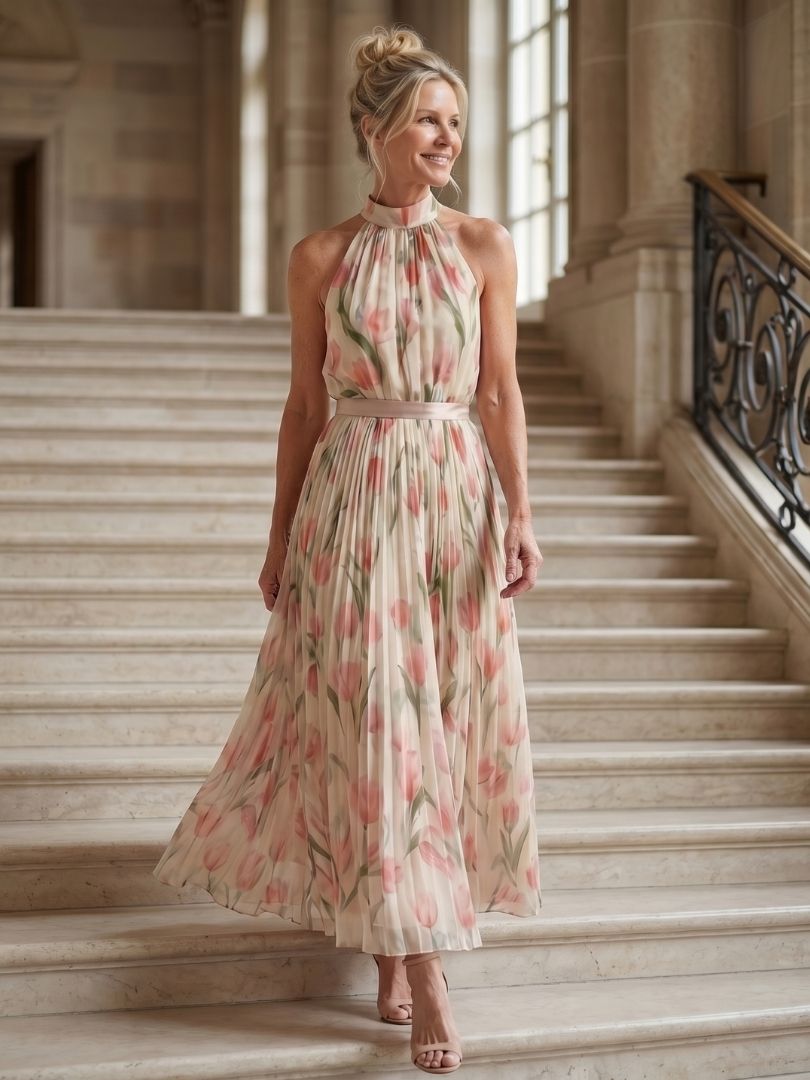 MARIT | Blumen-Maxikleid