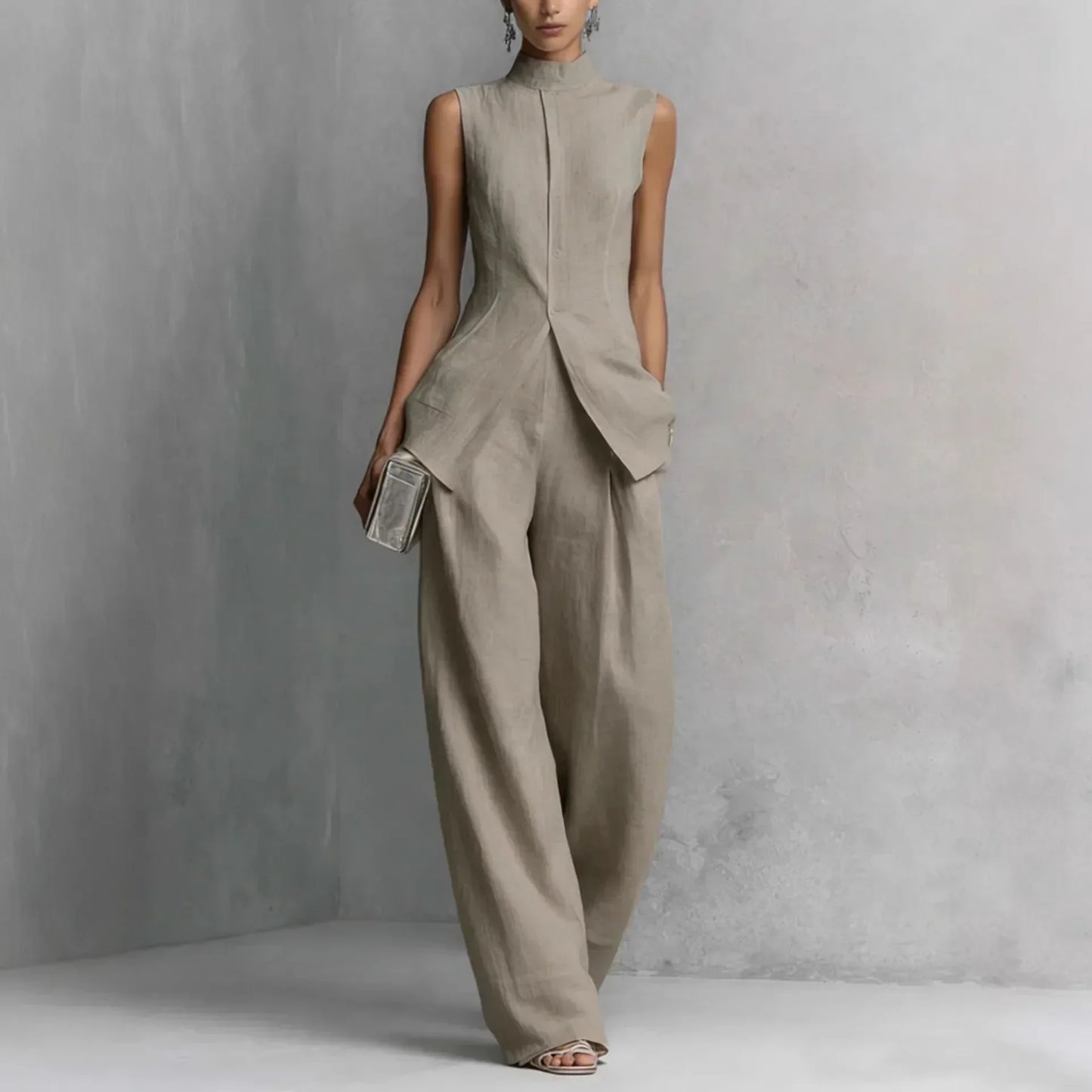 PAIGE | Eleganter Ärmelloser Jumpsuit