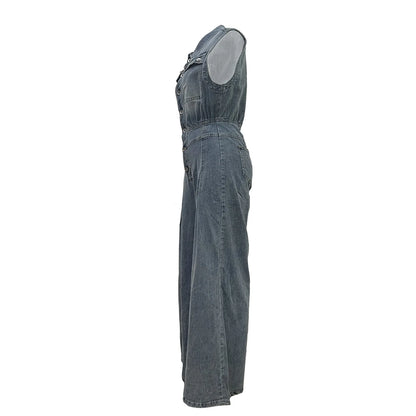 STELLA | Jeans-Jumpsuit mit Taillierung und weitem Bein