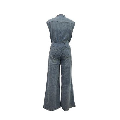 STELLA | Jeans-Jumpsuit mit Taillierung und weitem Bein