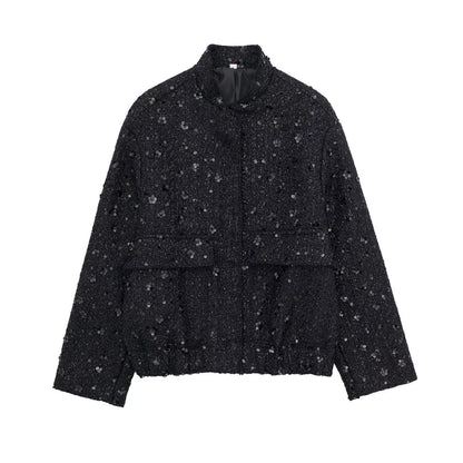 LANI | Elegante Perlen-Pailletten-Jacke
