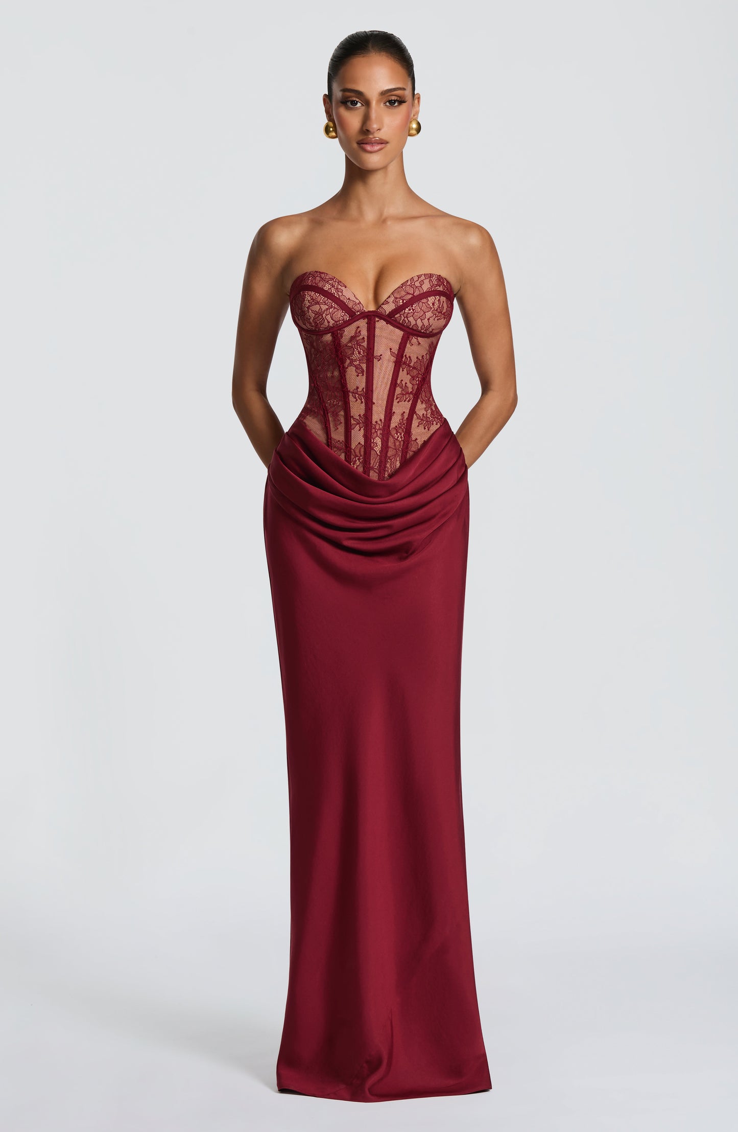 FRIDA | Maxikleid mit Spitzenkorsett