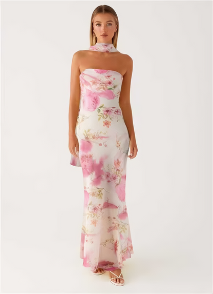 CHARLOTTE | Chiffon-Maxikleid