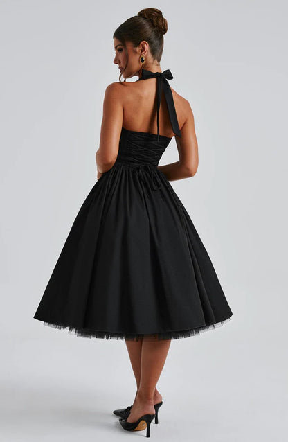 TESSA | Vintage-inspiriertes Halter Midi Kleid