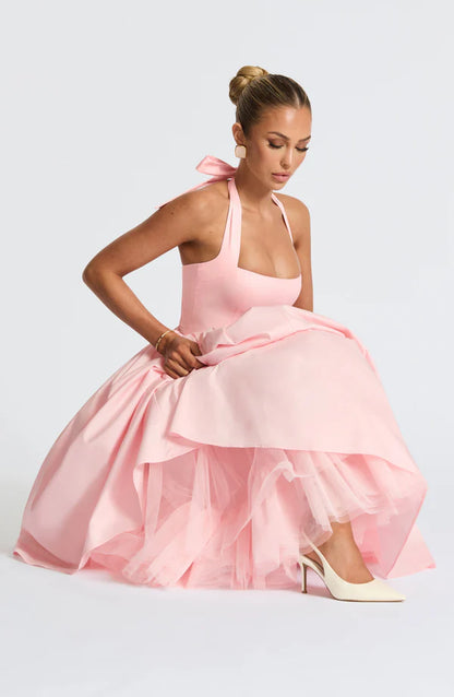 TESSA | Vintage-inspiriertes Halter Midi Kleid