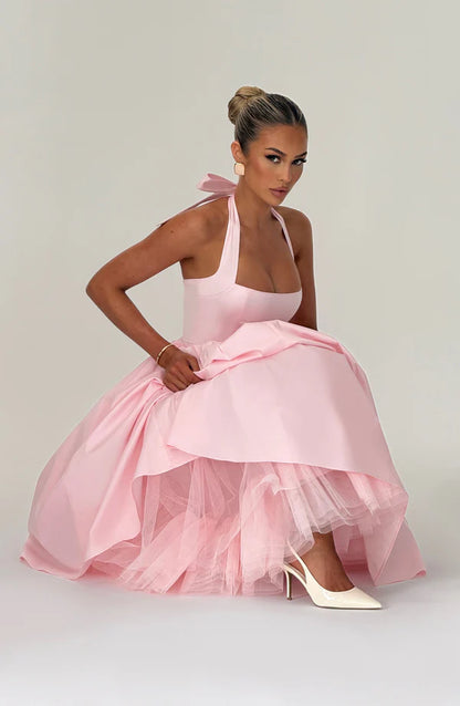 TESSA | Vintage-inspiriertes Halter Midi Kleid