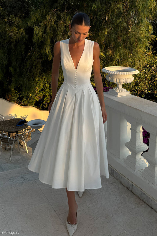 CHRISTINE | Ärmelloses Midikleid