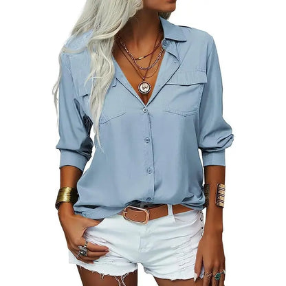 PHILINA | Lässige Bluse mit Knopfleiste