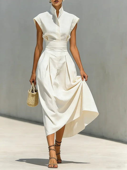 AURELIA | Midikleid mit Drapierter Taille
