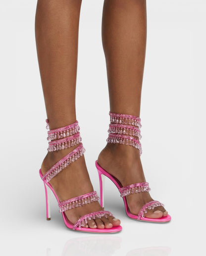 ADELIA | High-Heel-Sandalen mit Wickelriemen