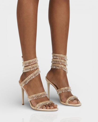 ADELIA | High-Heel-Sandalen mit Wickelriemen