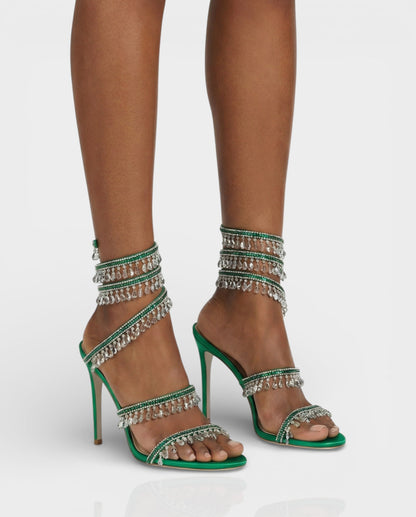 ADELIA | High-Heel-Sandalen mit Wickelriemen