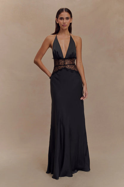 SELINA | Stilvolles Maxikleid mit Transparenter Taille
