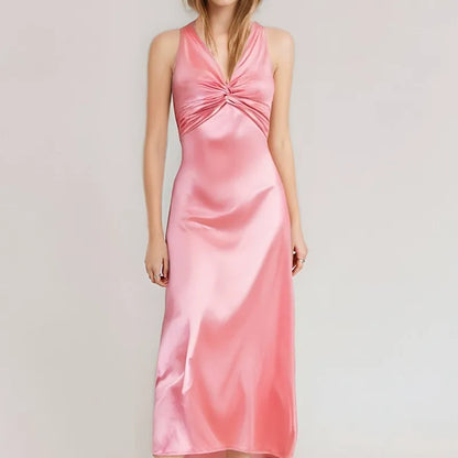 LEA | Zeitloses Satin-Maxikleid