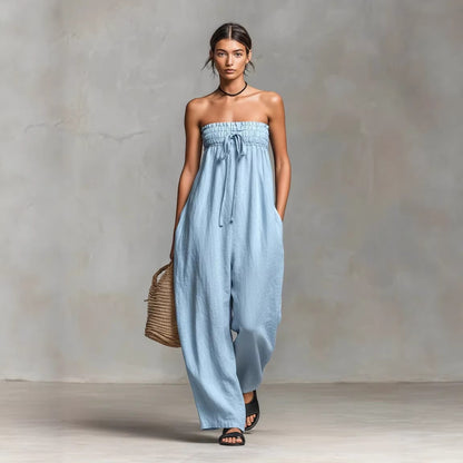 NINA | Trägerloser Wide-Leg-Jumpsuit