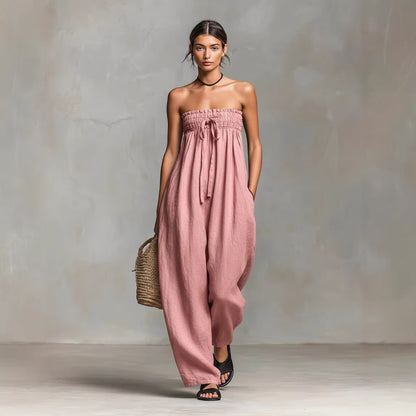 NINA | Trägerloser Wide-Leg-Jumpsuit