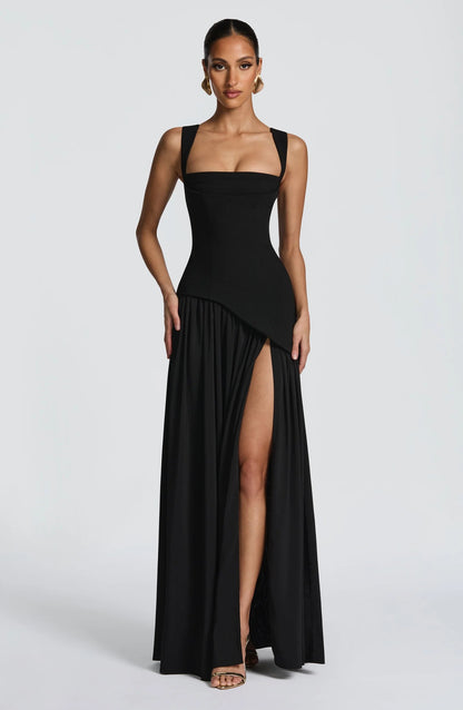 DANIELA | Elegantes Maxikleid Figurbetontem Oberteil