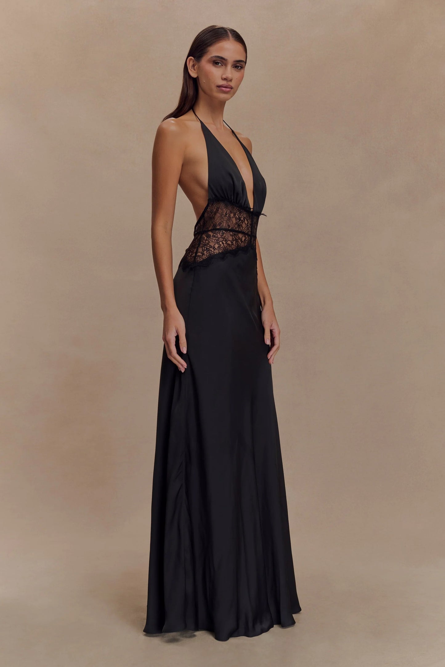 SELINA | Stilvolles Maxikleid mit Transparenter Taille