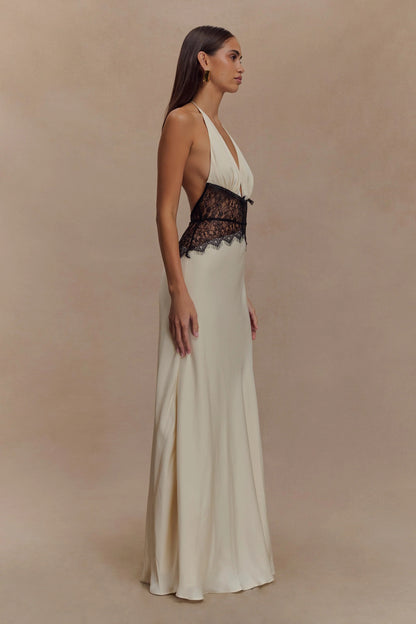 SELINA | Stilvolles Maxikleid mit Transparenter Taille