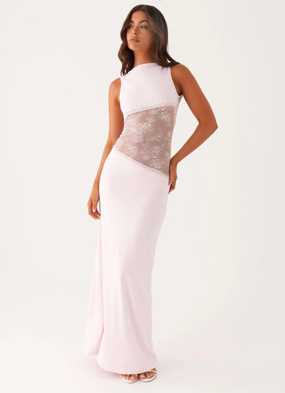 SELENA | Feminines Maxikleid mit Zarter Spitze