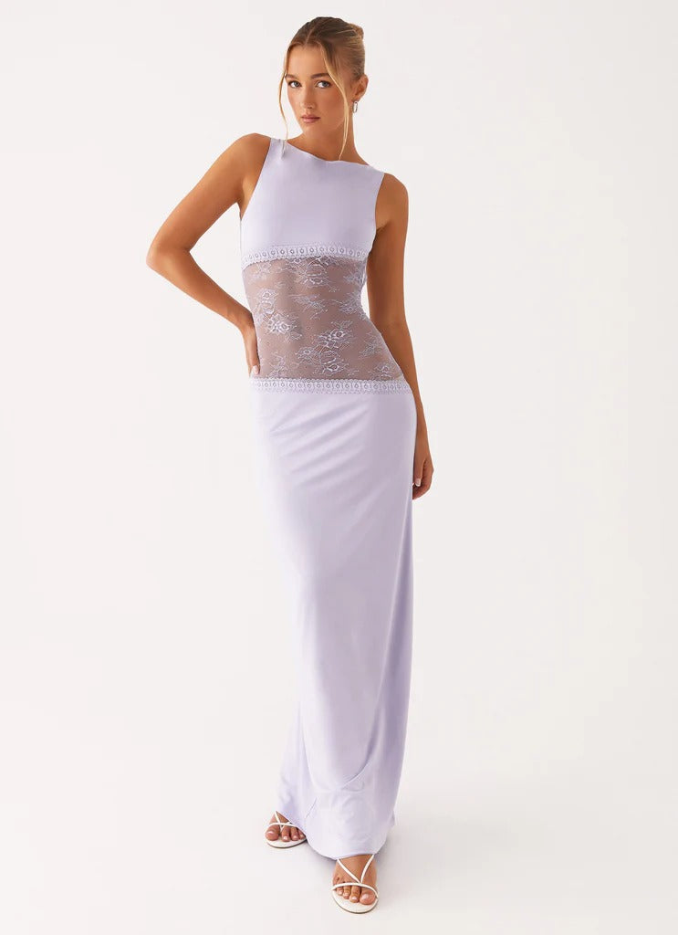 SELENA | Feminines Maxikleid mit Zarter Spitze