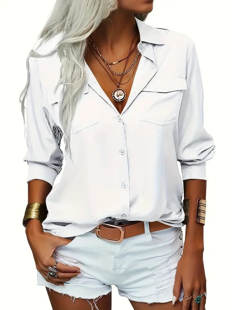 PHILINA | Lässige Bluse mit Knopfleiste