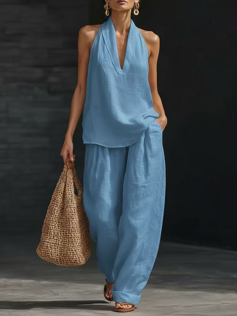 ZOE | Ärmelloses Wide-Leg-Set