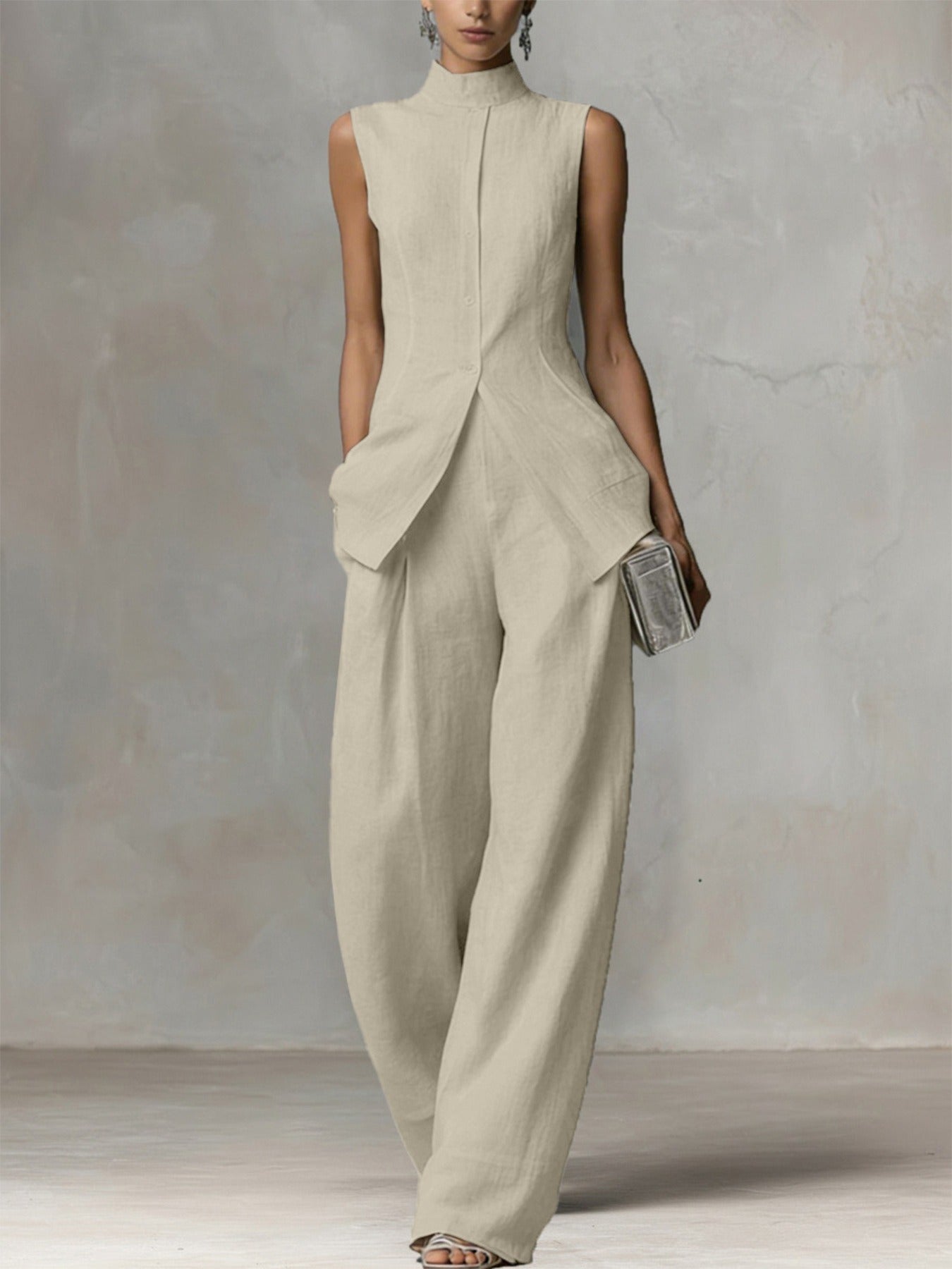 PAIGE | Eleganter Ärmelloser Jumpsuit