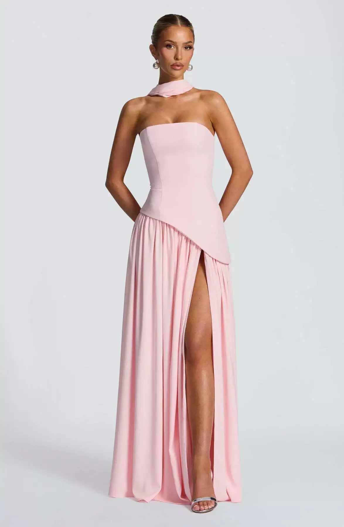 SERENA | Elegantes Maxikleid mit Asymmetrischem Oberteil