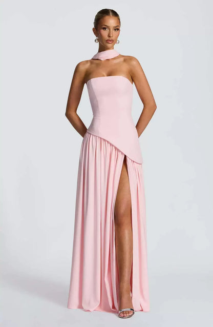 SERENA | Elegantes Maxikleid mit Asymmetrischem Oberteil