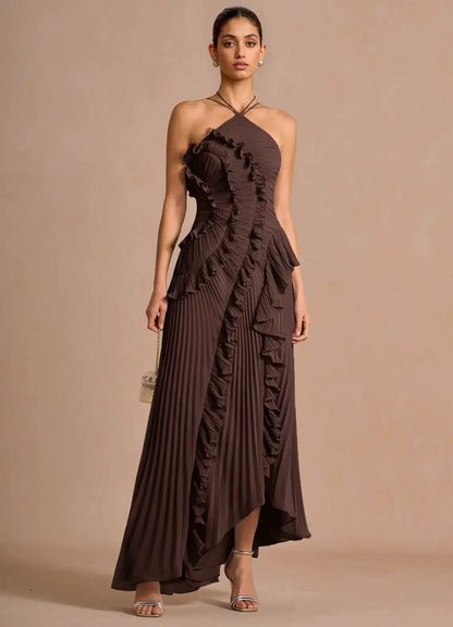 LIYANA | Spiral-Rüschenkleid